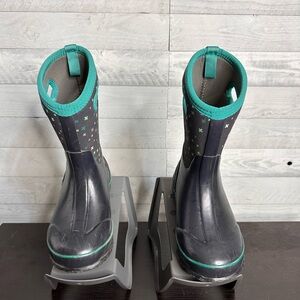 Bogs Classic High Handle Pull On Blue Youth Kids Rain Snow Boots Size 3